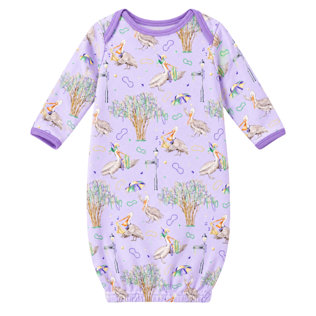 Infant Gown - Feathers & Floats