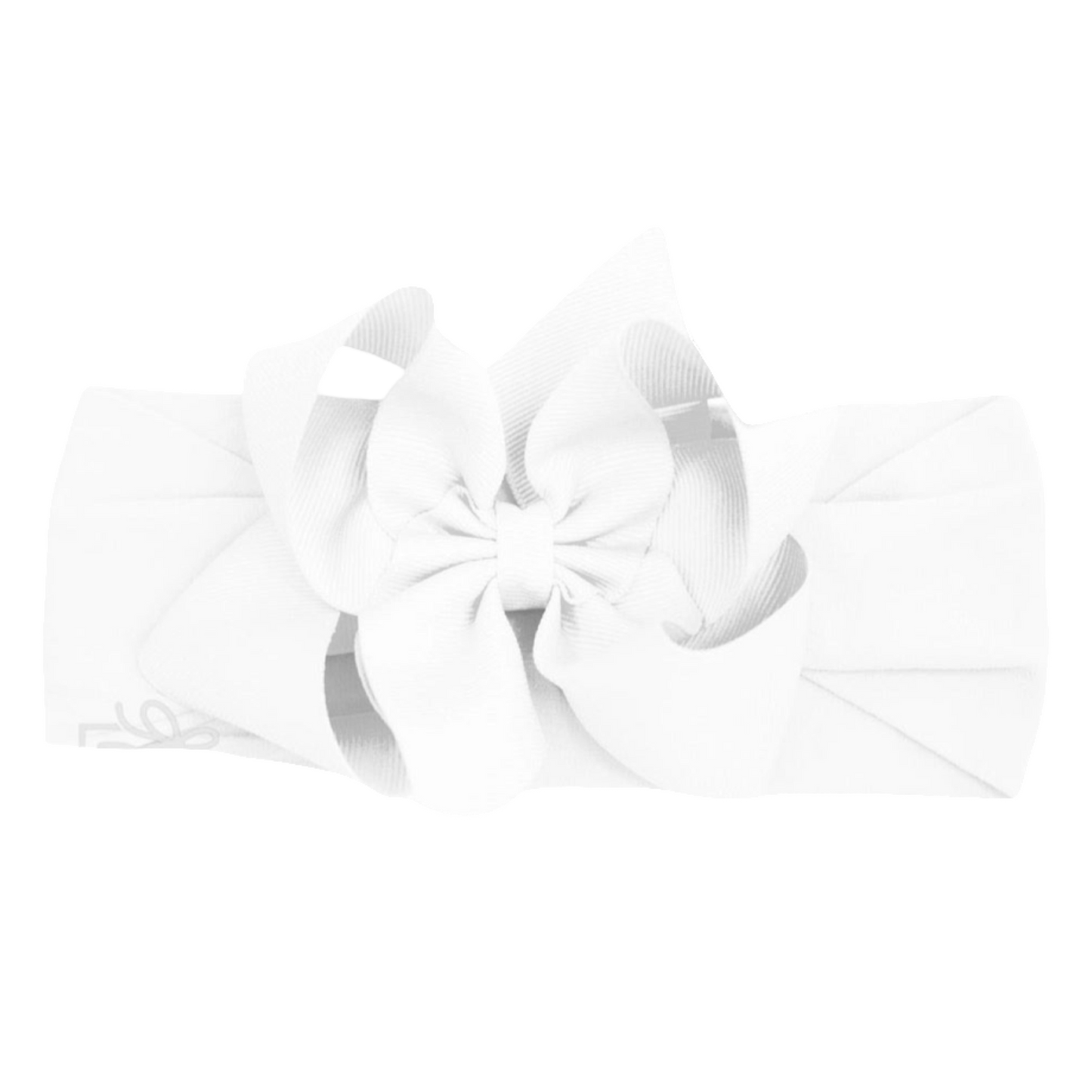 Wide Nylon Headband Bow
