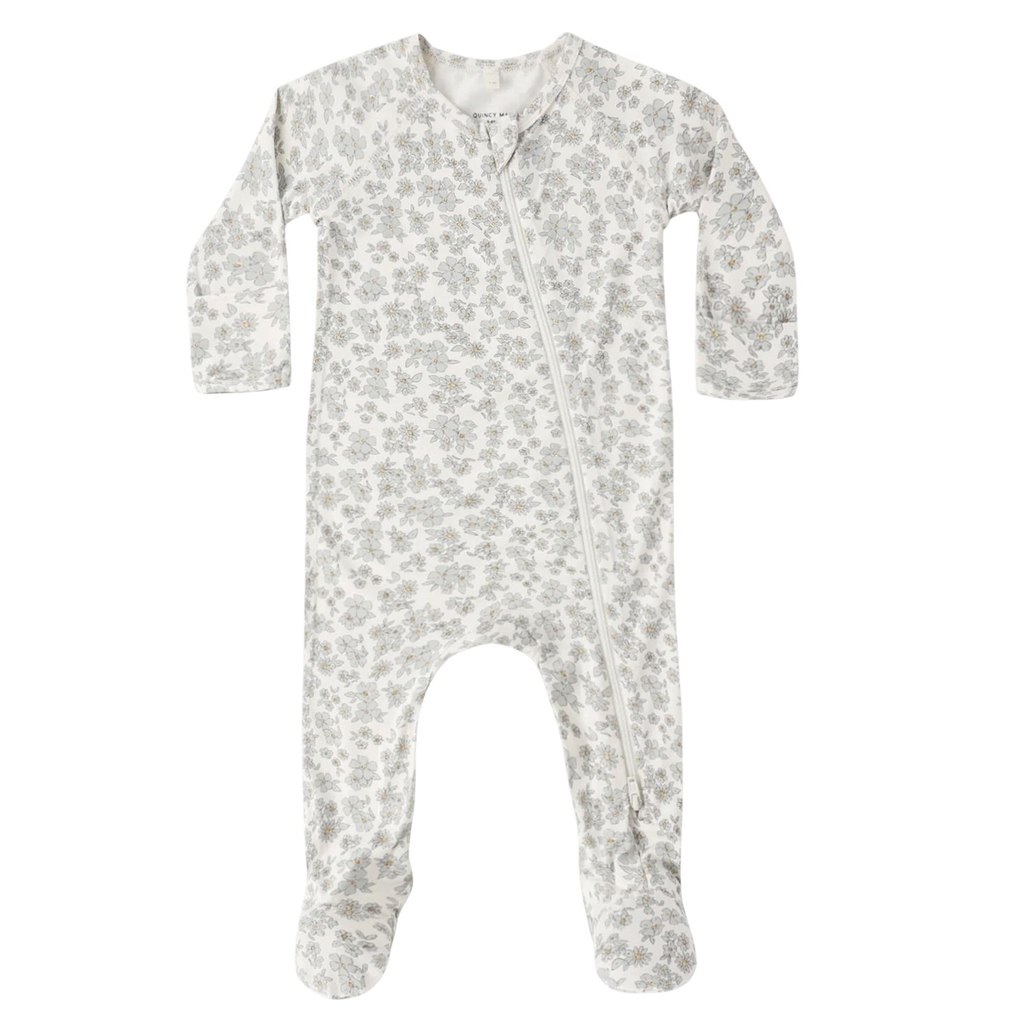 Bamboo Footie - Blue Floral