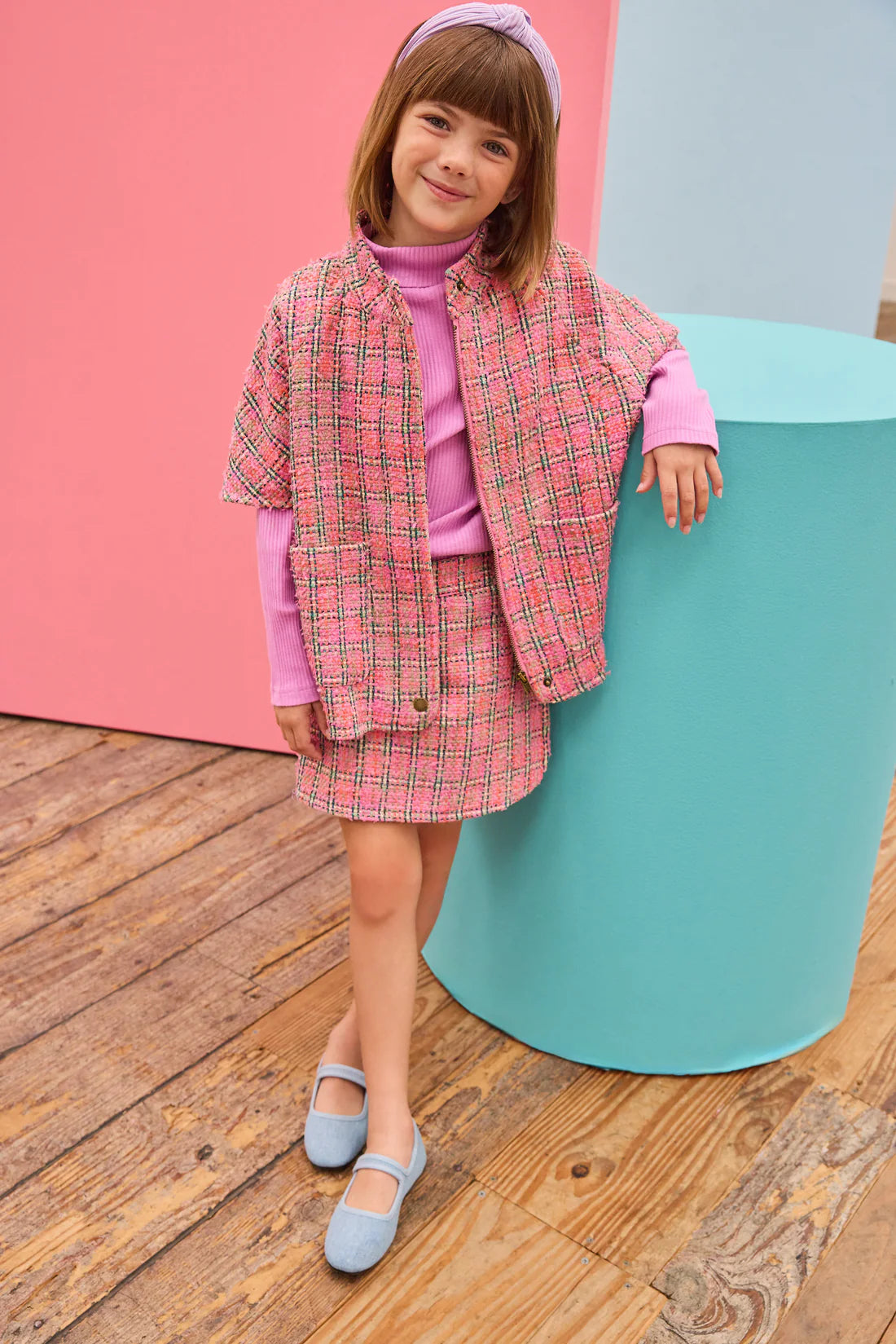 Ribbed Turtleneck - Petal