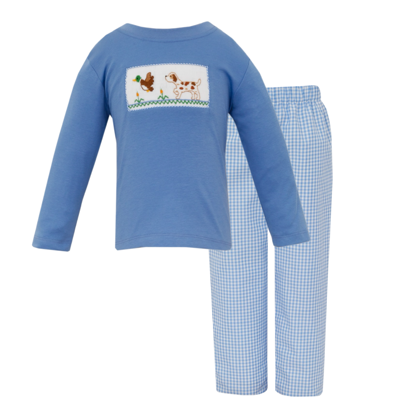 Smocked Pant Set - Dog + Mallard