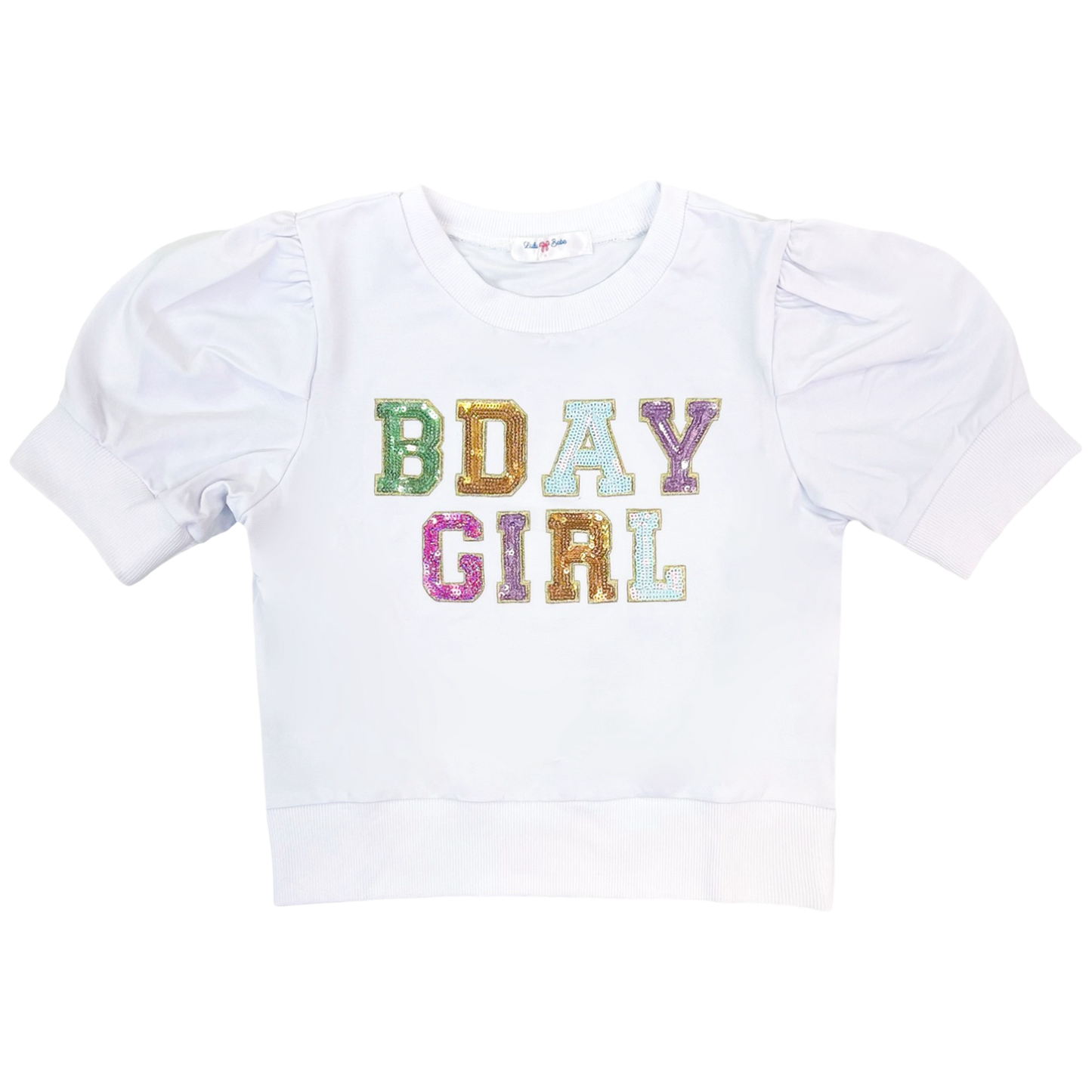 LB Puff Sleeve Top - Birthday Girl