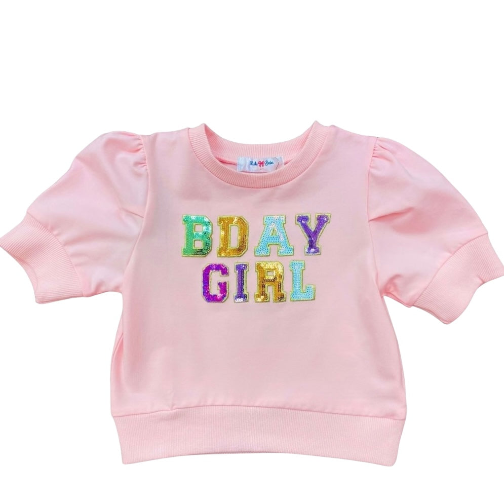 Puff Sleeve Top - Birthday Girl