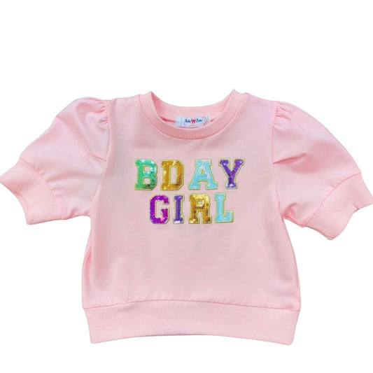 Puff Sleeve Top - Birthday Girl