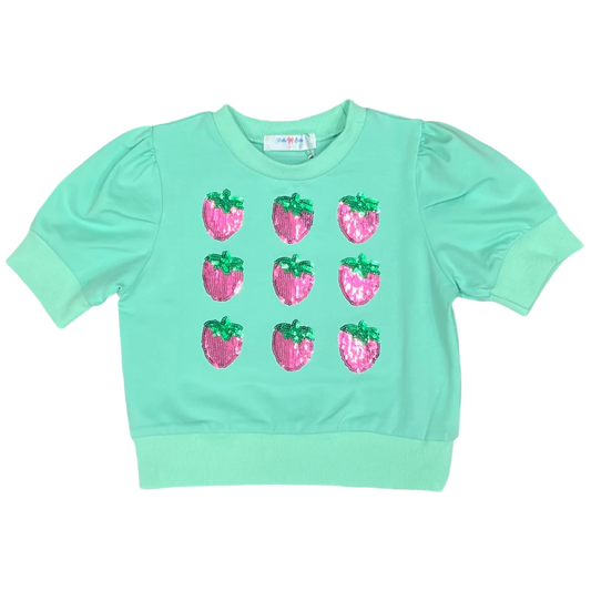Sequin Top - Strawberry
