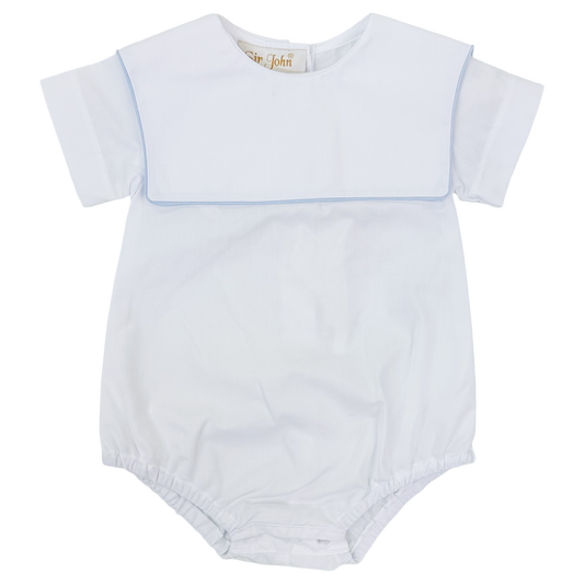 Square Collar Bubble - Blue Trim