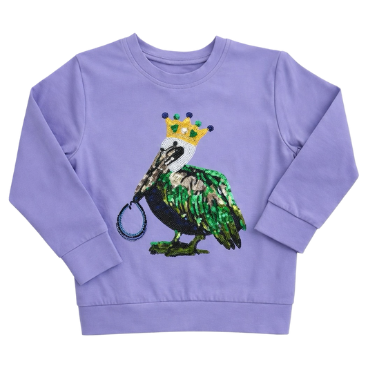 Sequin Top - Mardi Gras Pelican