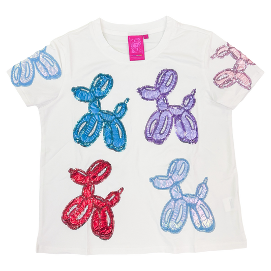 Queen of Sparkles Tee - Balloon Dog