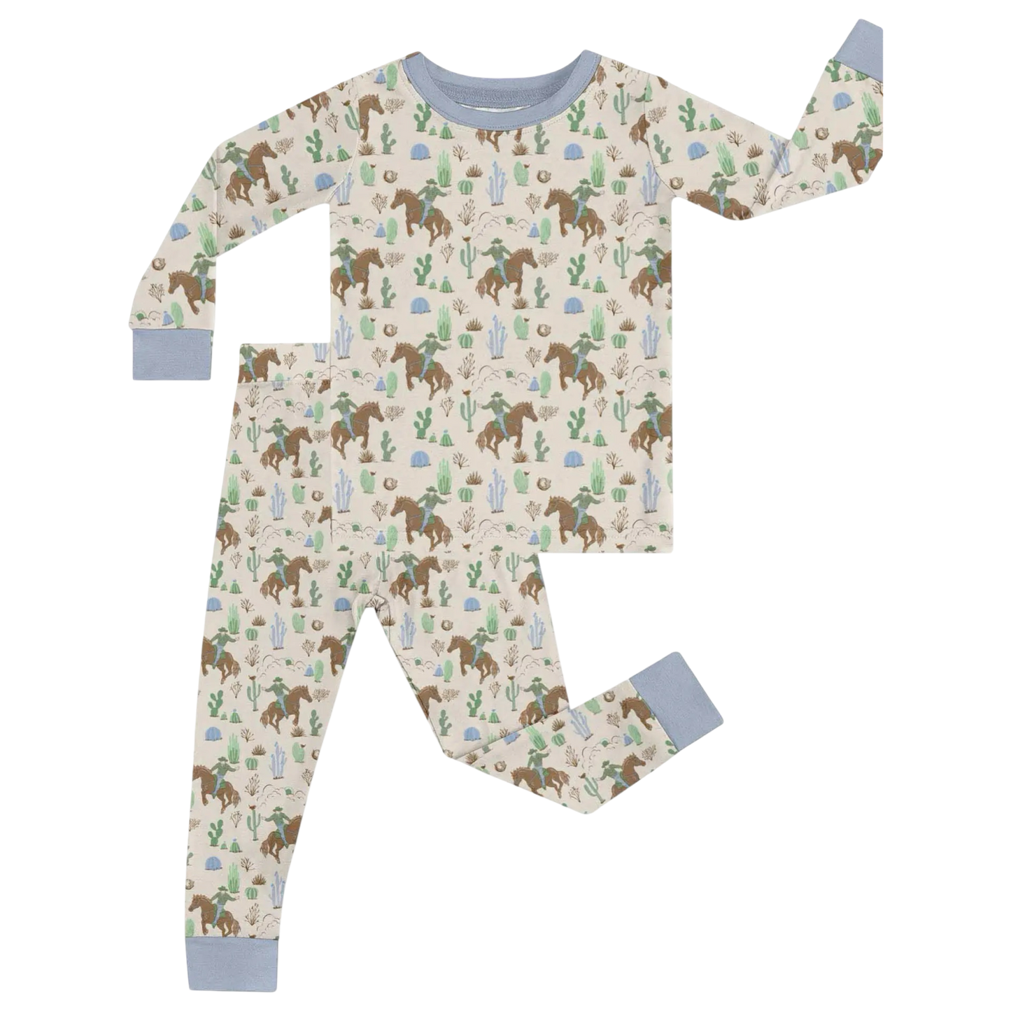 Long Pajama Set - Saddle Up
