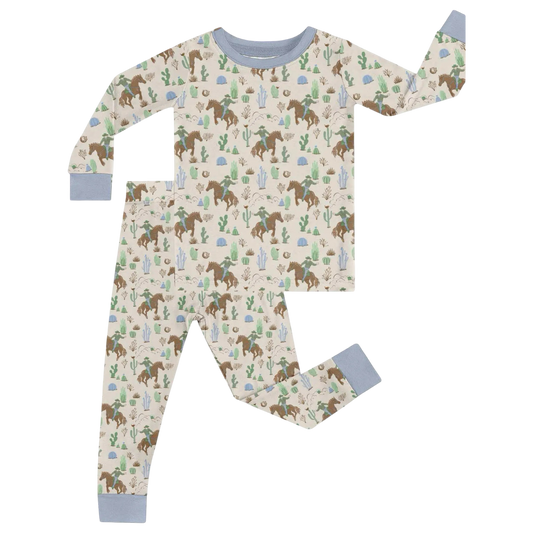 Long Pajama Set - Saddle Up