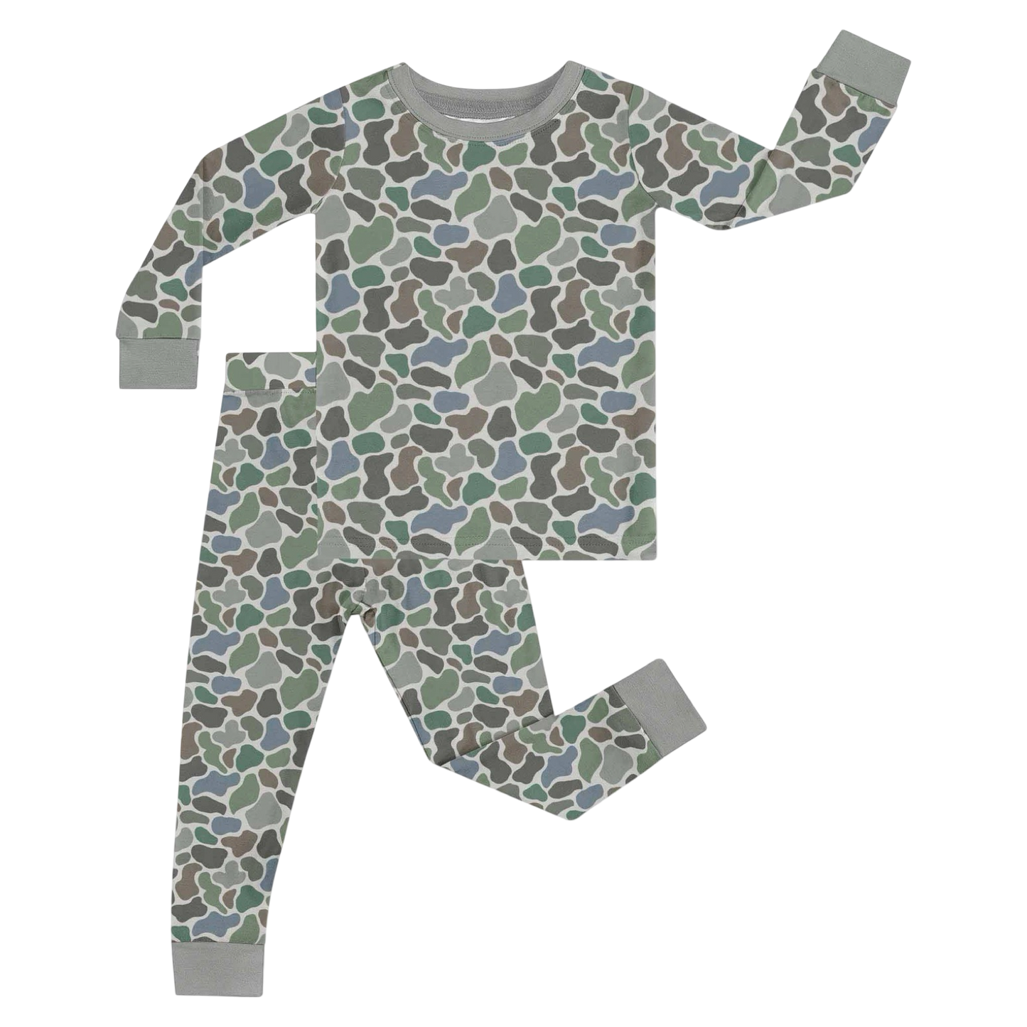 Long Pajama Set - Pebble Camo