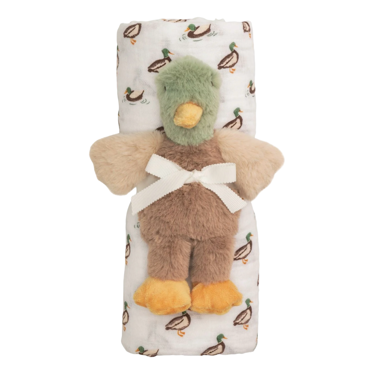 Mallard Duck Swaddle + Rattle