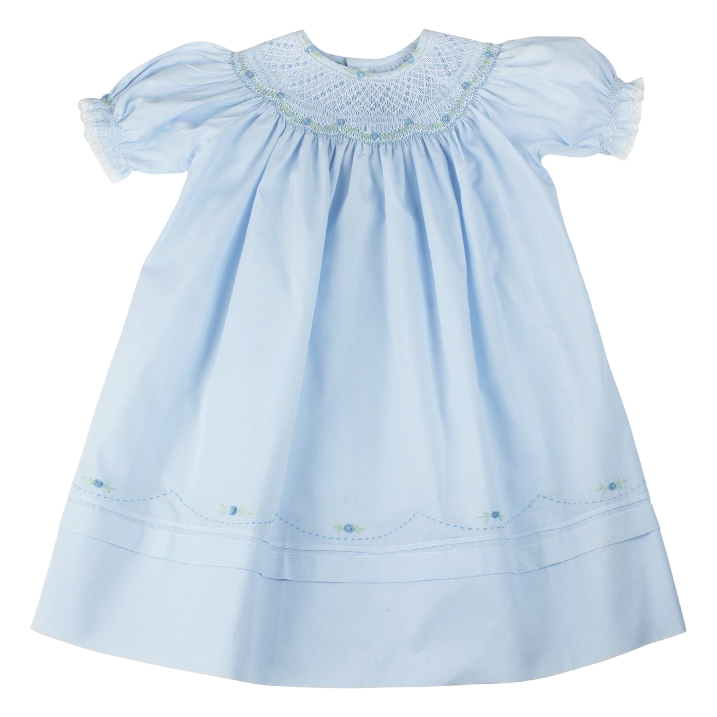 Rosette Bishop Dress - Blue