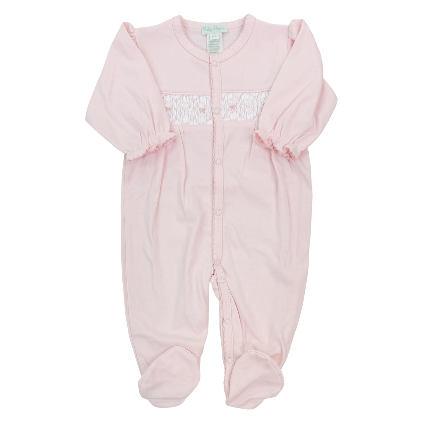 Hand Smocked Footie - Bows