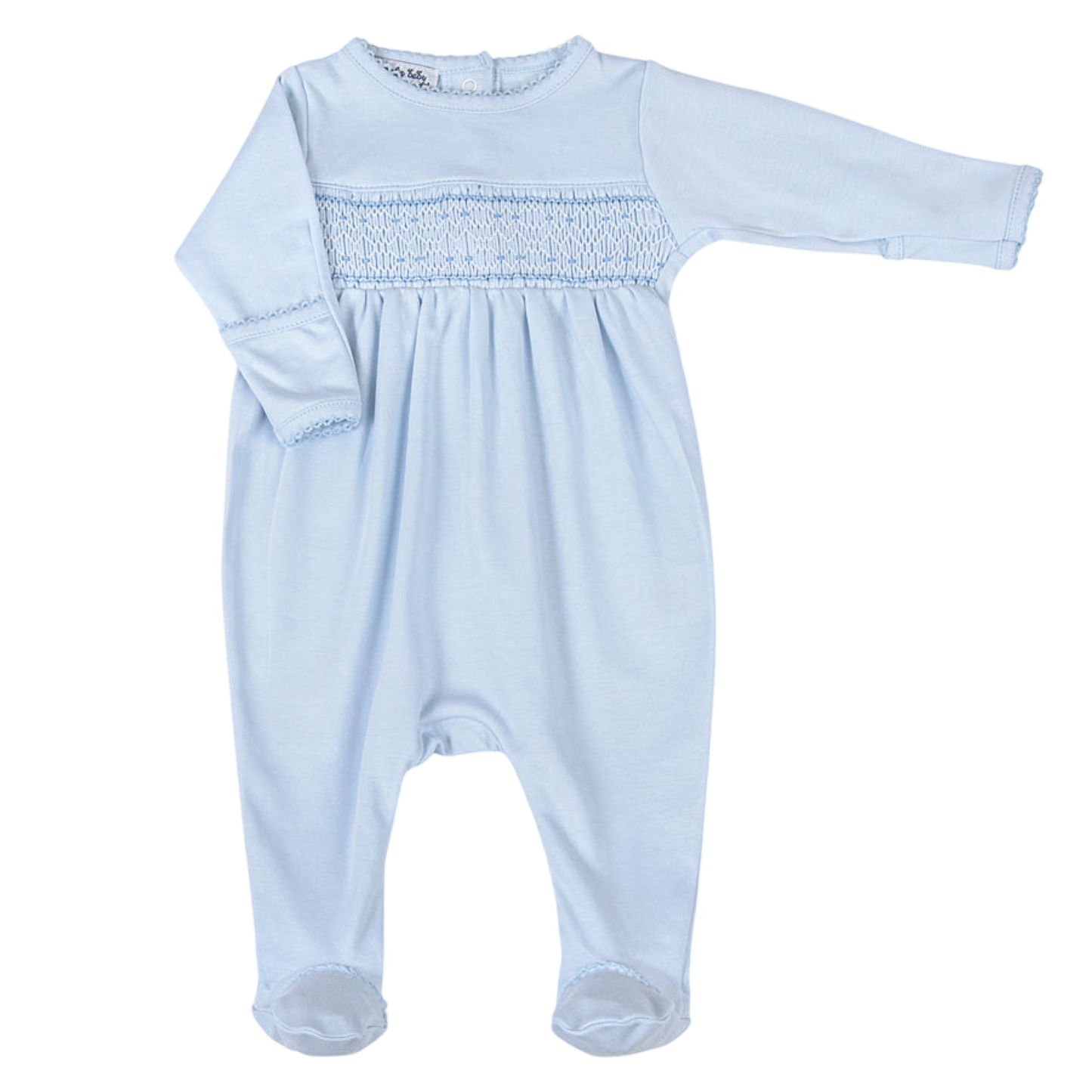 MB Footie - Smocked Blue