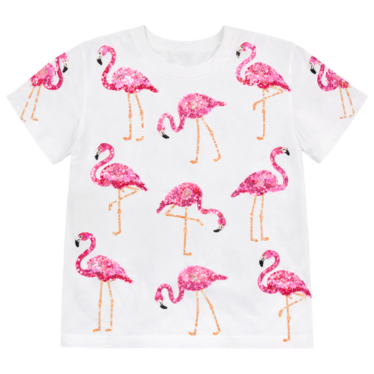 Sequin Top - Flamingo