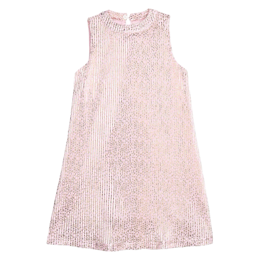Swing Dress - Pink Crinkle Stars