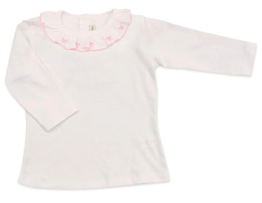 Pink Bows White Blouse