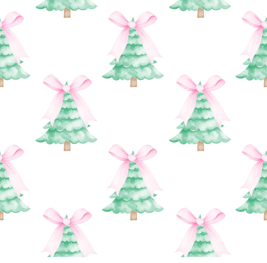 James & Lottie Lounge Dress - Pink Christmas Tree