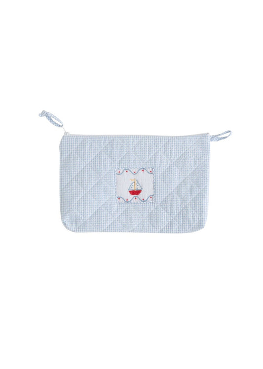 Cosmetic Bag - Blue Sailboat