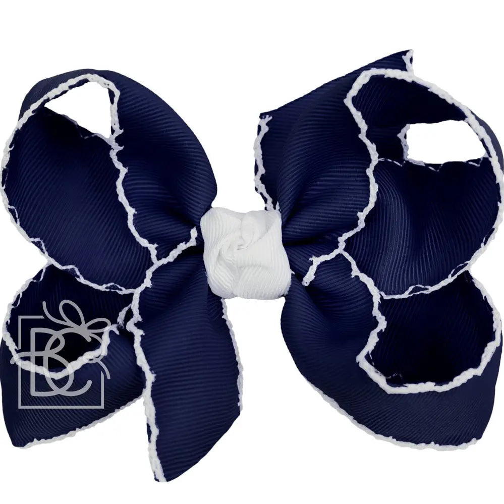 Crochet Trim Bow - Solid