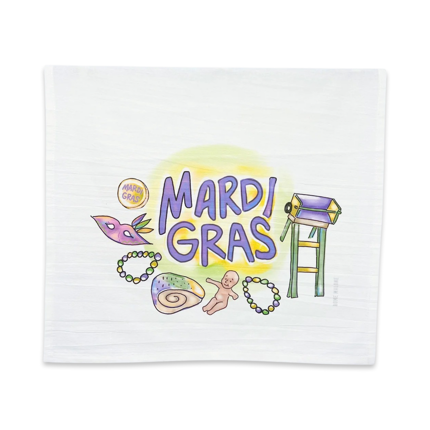HM Tea Towel - Mardi Gras