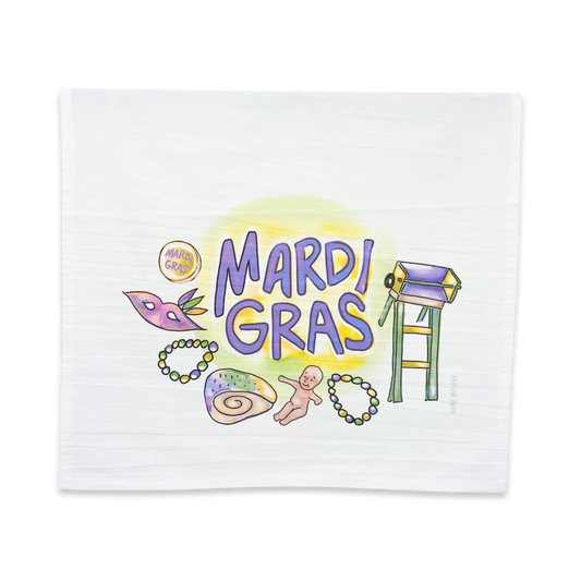 HM Tea Towel - Mardi Gras