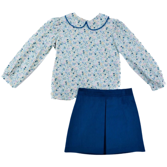 FT Skirt Set - Blue Floral