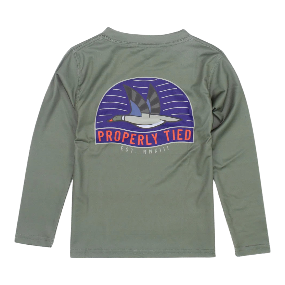 Properly Tied LS Performance Tee - Mallard