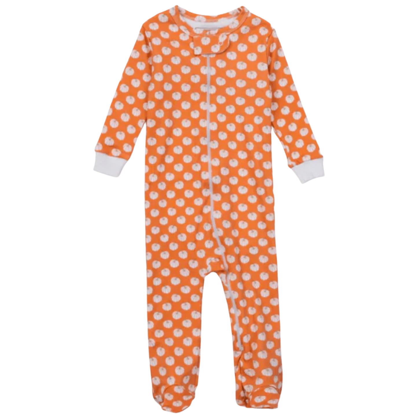 Lila + Hayes Parker Zipper Pajama - Pumpkins
