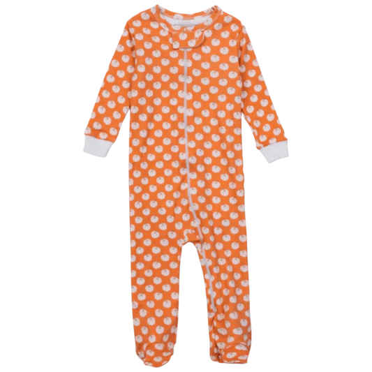 Lila + Hayes Parker Zipper Pajama - Pumpkins