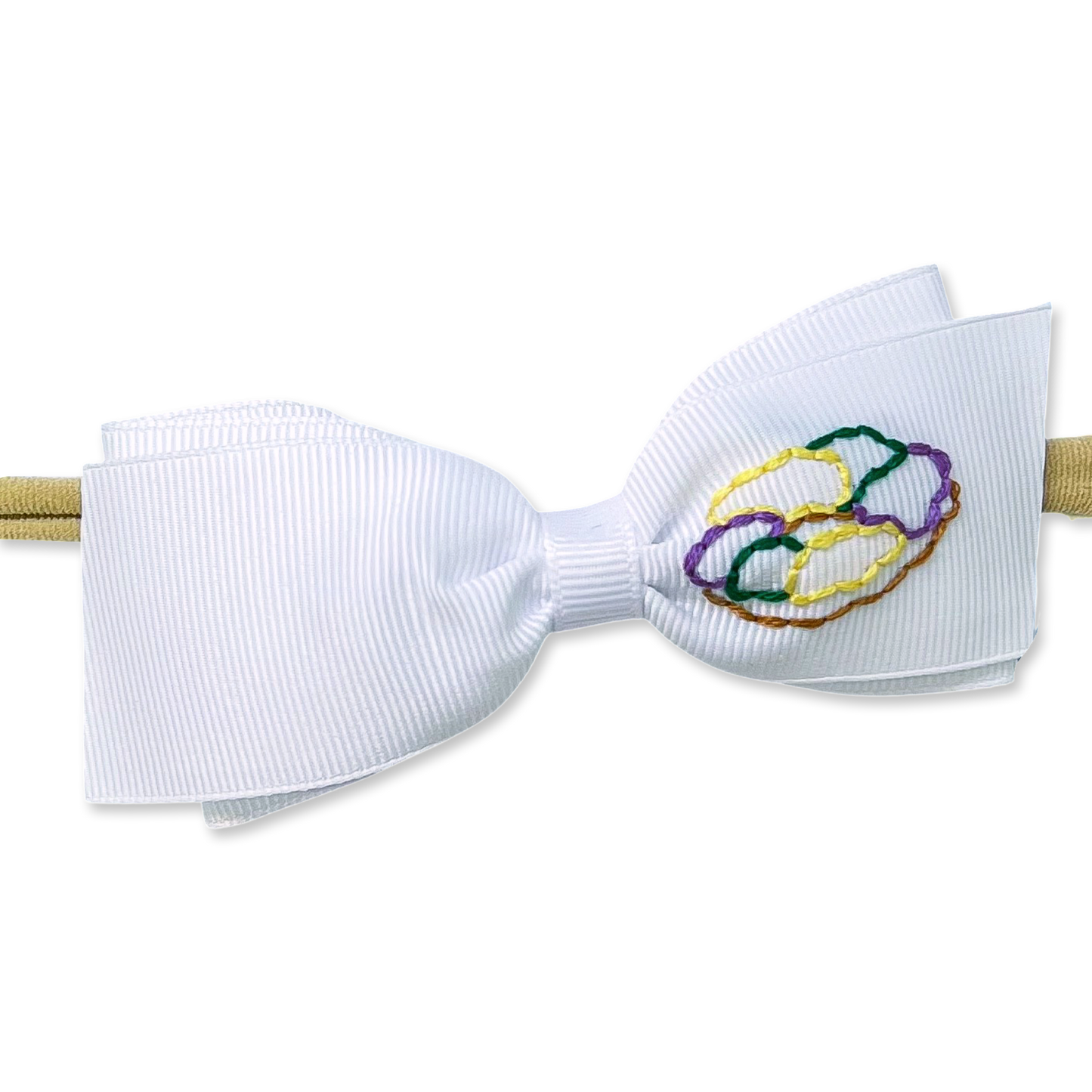 Embroidered Nylon Headband - Small