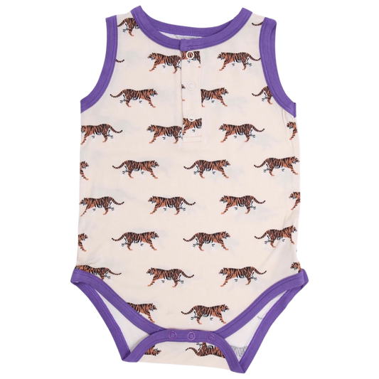 Henley Onesie - Tiger