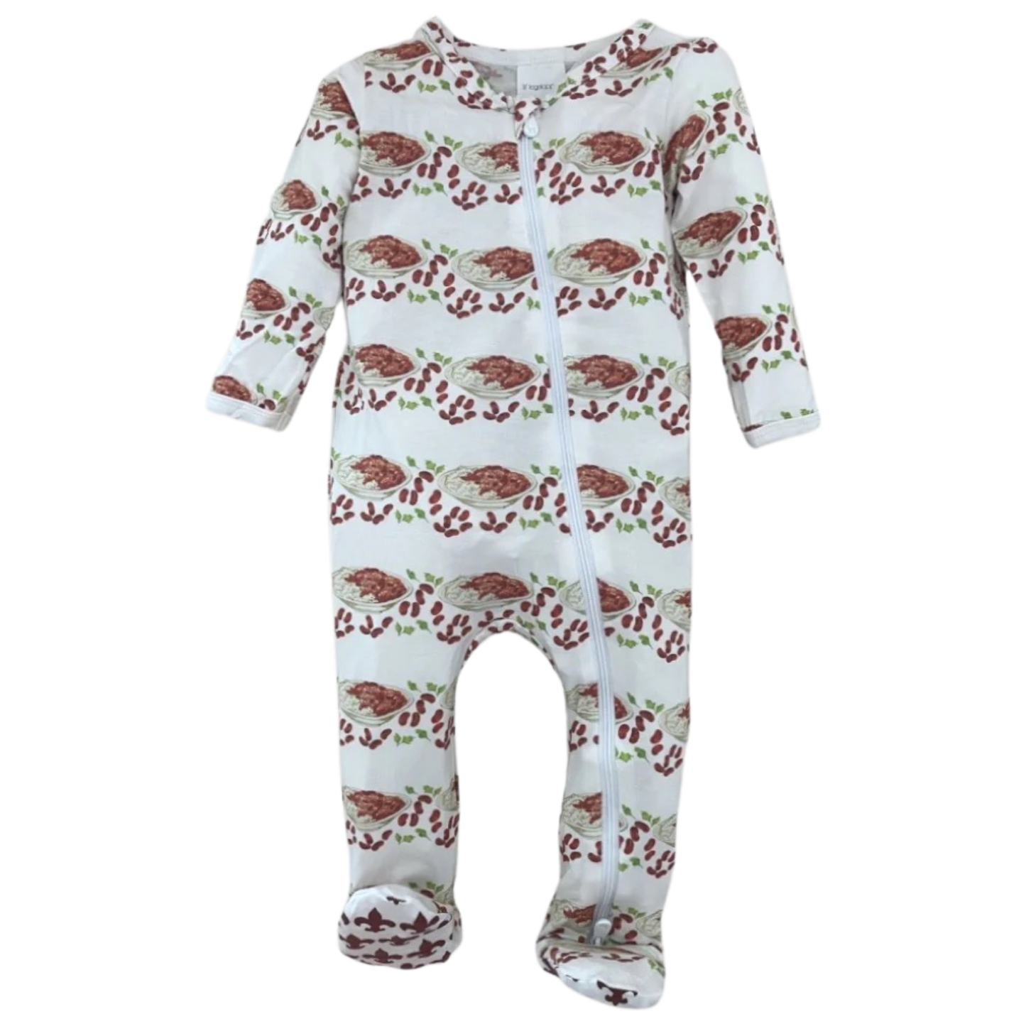 Velvet Fawn Footie - Red Beans