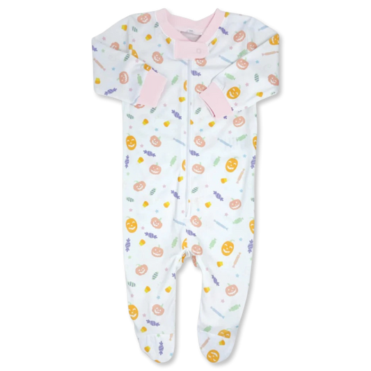 Lullaby Set Footie - Pink Halloween