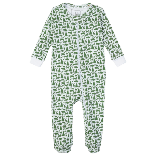 Lila + Hayes Parker Zipper Pajama - Great Outdoors