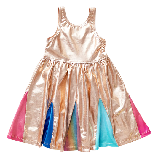 Pink Chicken Lollie Dress - Rose Gold