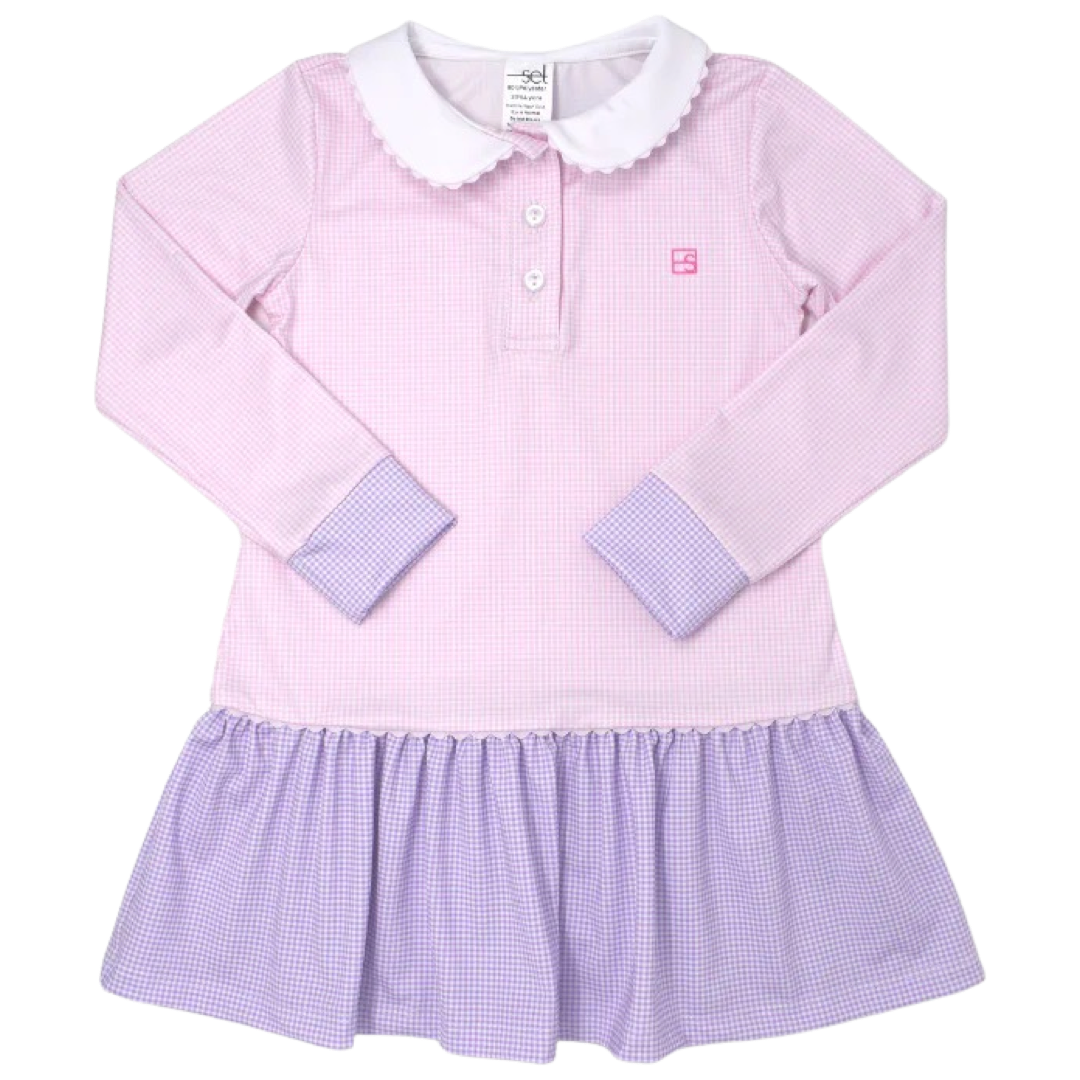 SET Darla Dress - Pink/Lavender Gingham