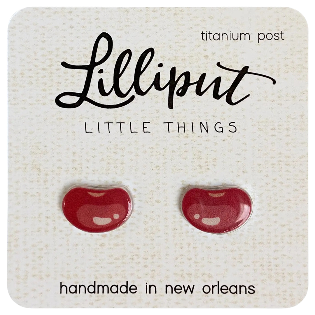 LP Earring - Red Beans