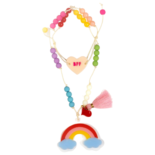 LR Necklace - Rainbow Bead Mix
