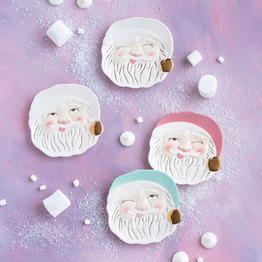 Glitterville Santa Plate - Various Colors