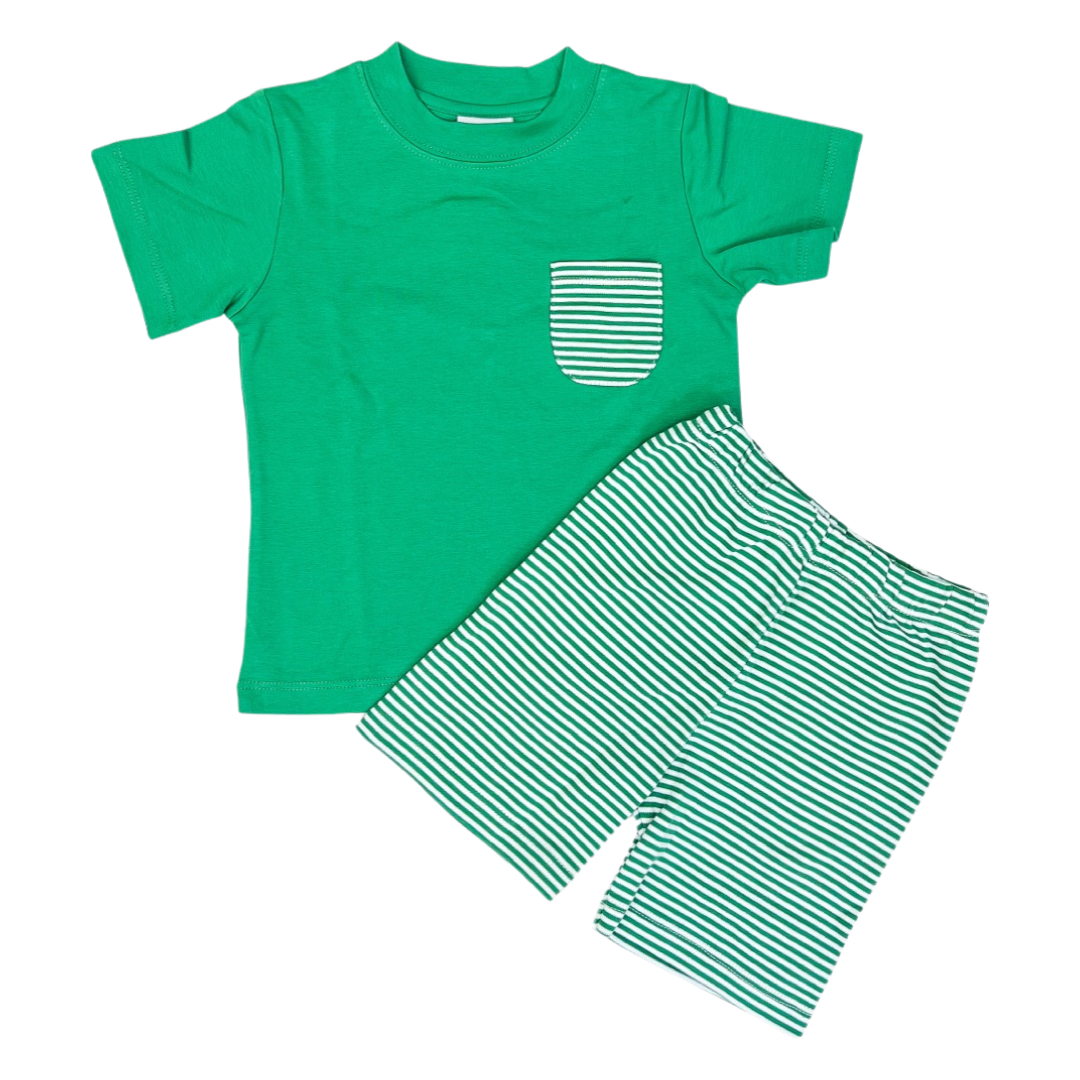 Squiggles Short Set- Green