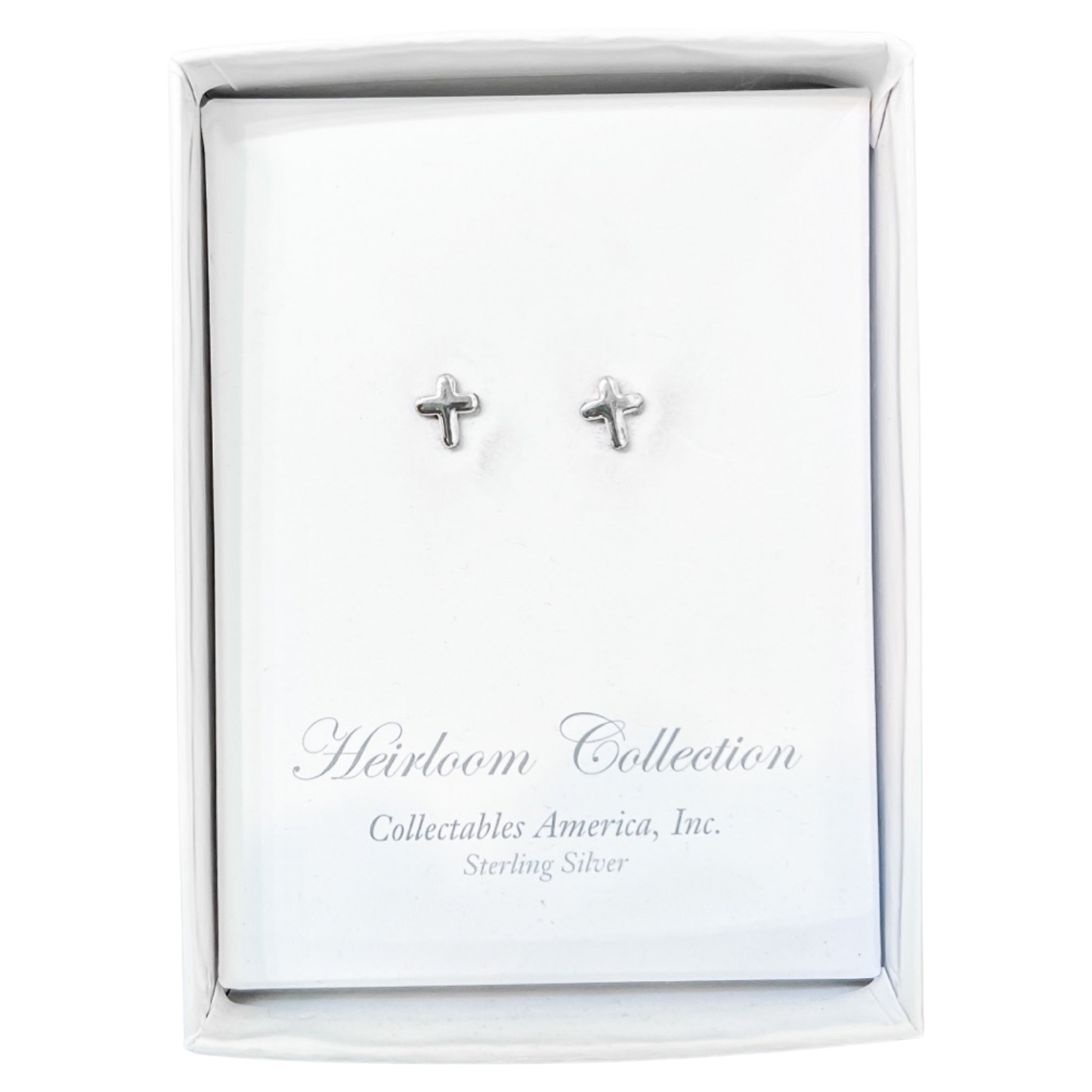 CA Silver Cross Earring