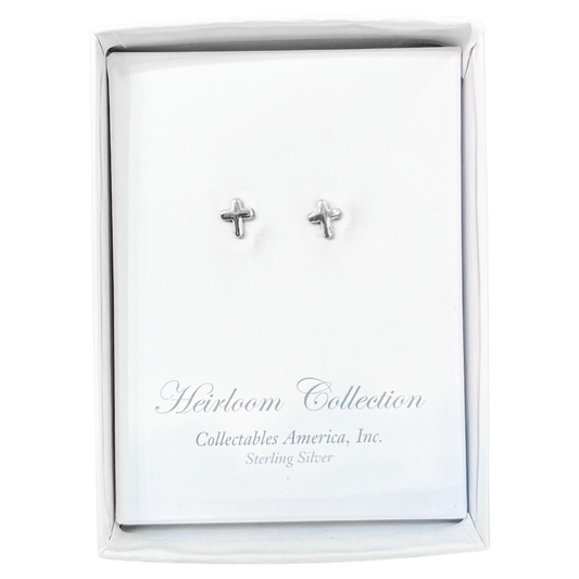 CA Silver Cross Earring