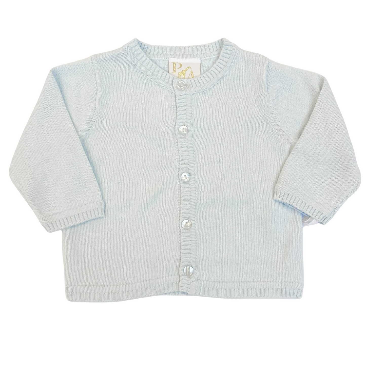 Petit Ami Ladder Edge Unisex Cardigan - Blue