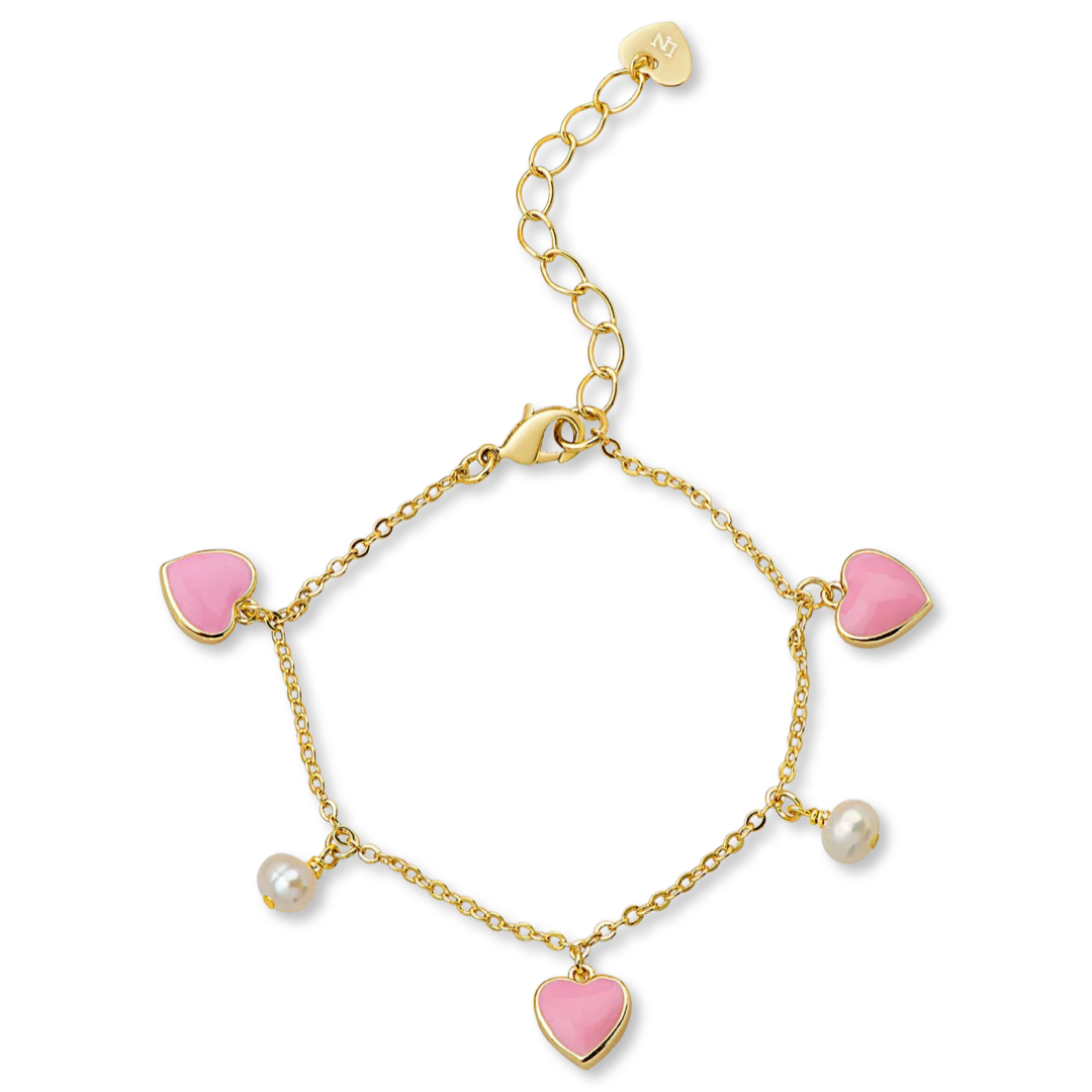 LN Bracelet - Heart Pearls