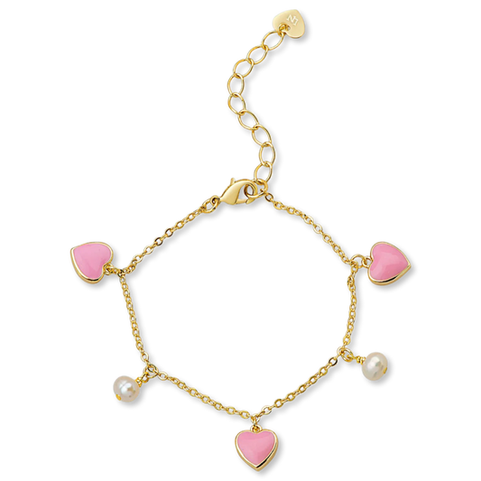 LN Bracelet - Heart Pearls