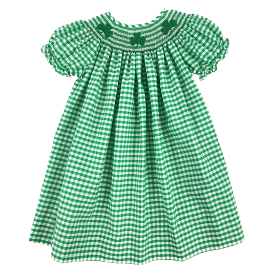 Krewe Smocked Dress - Clover