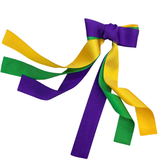 EH Long Tail Bow - Mardi Gras