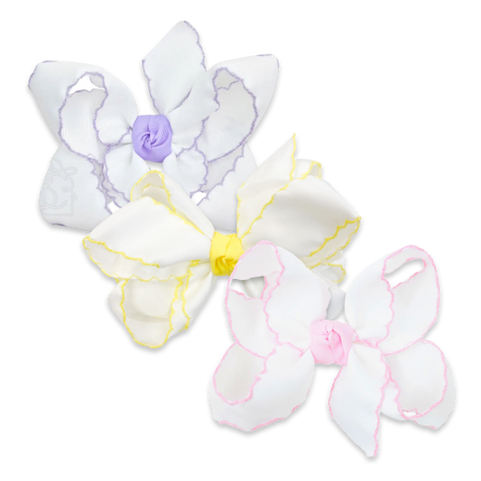 BC Crochet Trim Bow - Pastel